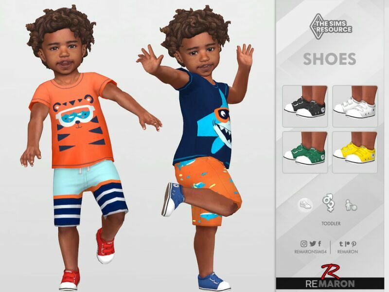 Converse Shoes 01 For Toddler By Remaron 1 Converse Shoes 01 For Toddler By Remaron Sims 4 CC