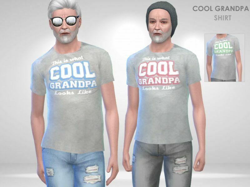 Cool Grandpa Shirt By Puresim 1 Cool Grandpa Shirt By Puresim Sims 4 CC