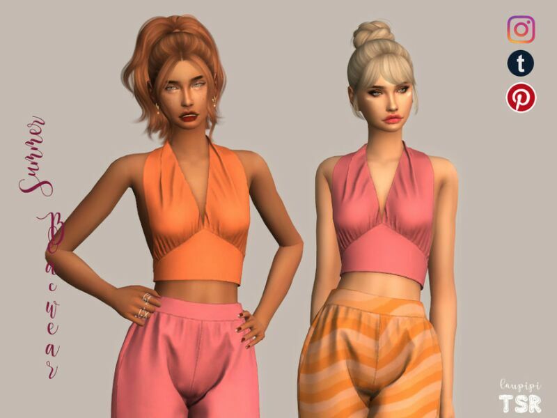 Cropped TOP – TP456 By Laupipi 1 Cropped TOP – TP456 By Laupipi Sims 4 CC