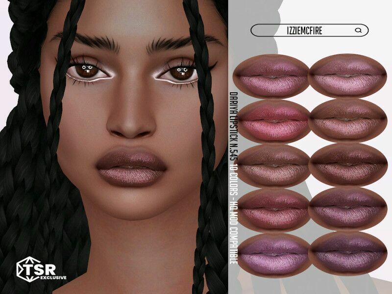 Dariya Lipstick N.545 1 Dariya Lipstick N.545 Sims 4 CC