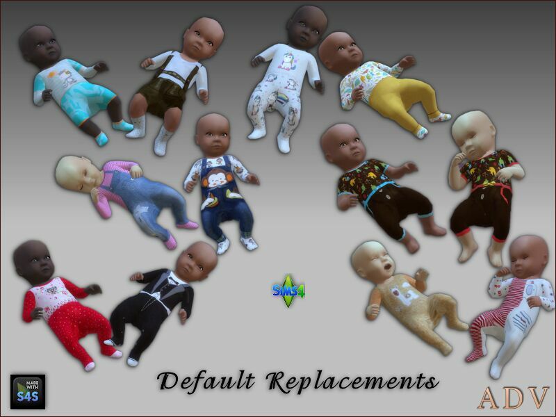 Default Replacements Baby Clothing 1 Default Replacements Baby Clothing Sims 4 CC