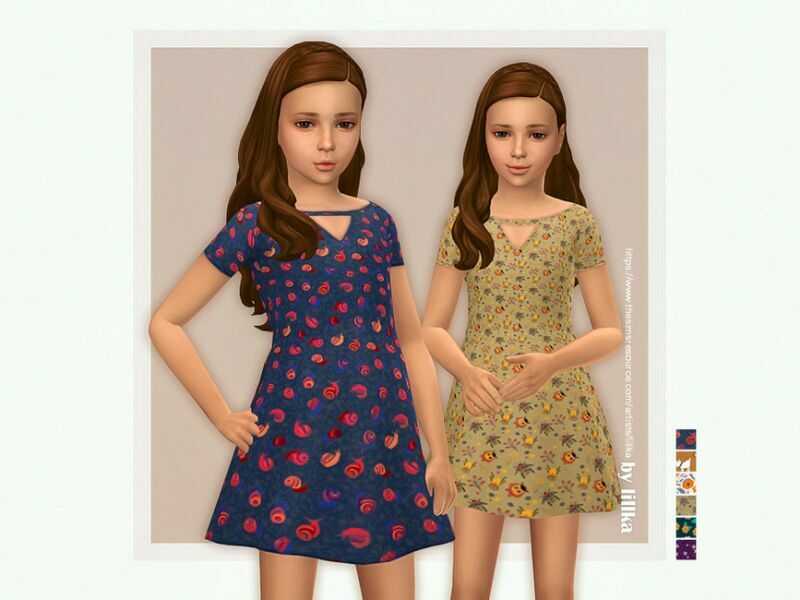 Della Dress By Lillka 1 Della Dress By Lillka Sims 4 CC