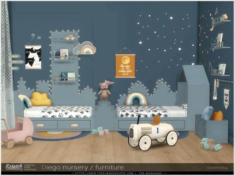 Diego Nursery Furniture By Severinka_ 6 sims 4 cc diego nursery furniture by severinka 2