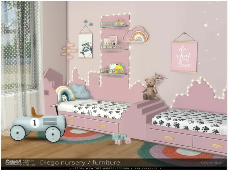 Diego Nursery Furniture By Severinka_ 4 sims 4 cc diego nursery furniture by severinka 5