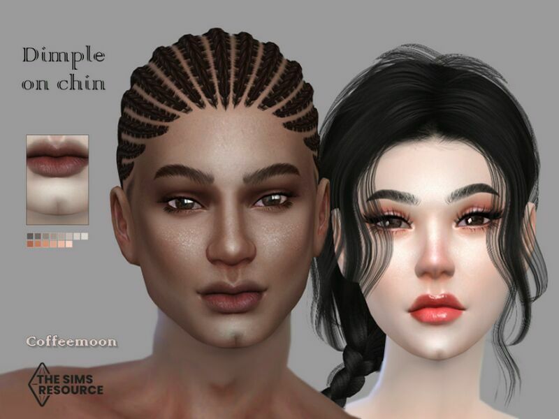 Dimple ON Chin By Coffeemoon 1 Dimple ON Chin By Coffeemoon Sims 4 CC