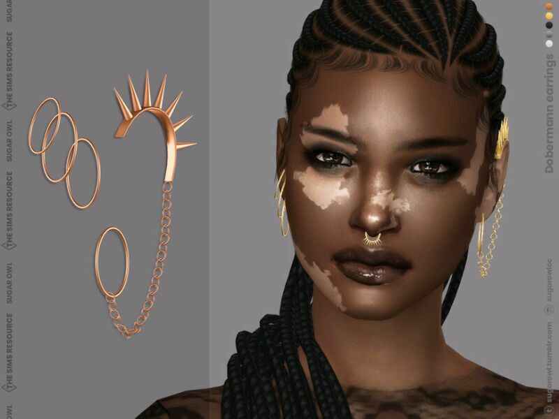 Dobermann Earrings 1 Dobermann Earrings Sims 4 CC
