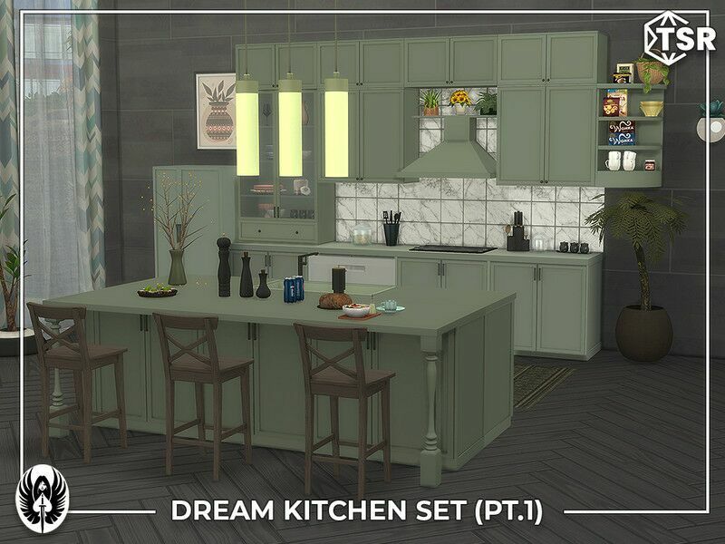 Dream Kitchen SET PT.1 1 Dream Kitchen SET PT.1 Sims 4 CC