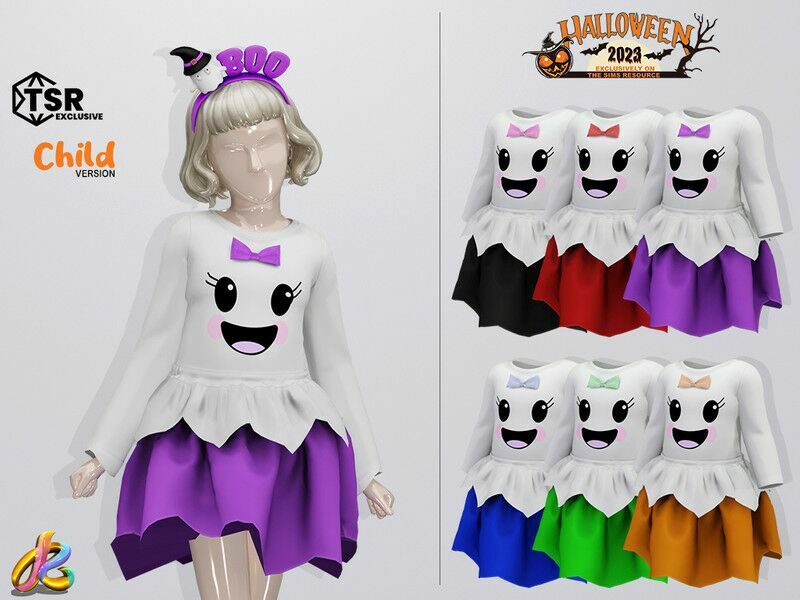 Dress 254 – Halloween Collection – Child Version Sims 4 CC