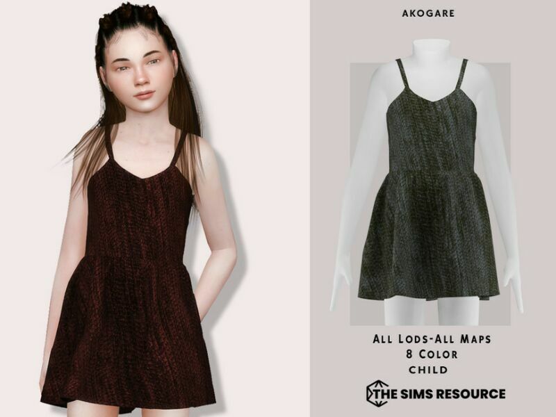 Dress NO.239 By _Akogare_ 1 Dress NO.239 By _Akogare_ Sims 4 CC