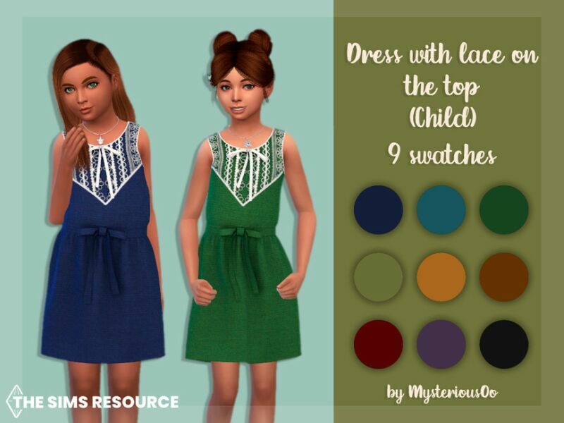 Dress With Lace ON The TOP Child By Mysteriousoo 1 Dress With Lace ON The TOP Child By Mysteriousoo Sims 4 CC