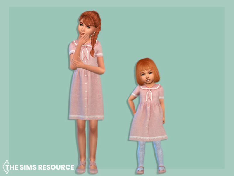 Dress With TIE SND Lace Child By Mysteriousoo 2 sims 4 cc dress with tie snd lace child by mysteriousoo 2