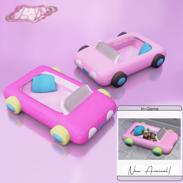 Drop TOP PET BED 🎀 2 sims 4 cc drop top pet bed 🎀 3