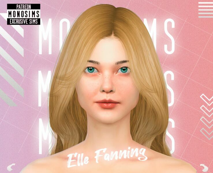 Elle Fanning Sims By Monosims 1 Elle Fanning Sims By Monosims Sims 4 CC