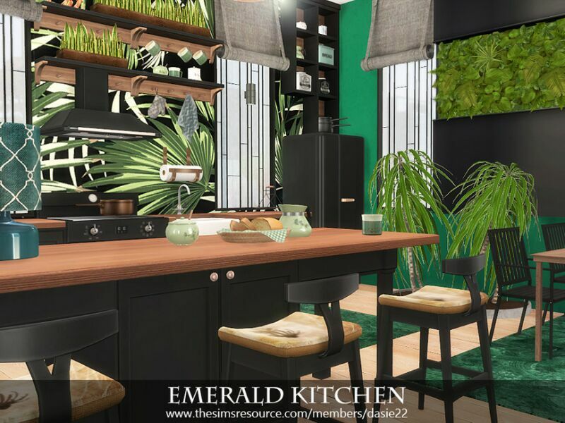 Emerald Kitchen By Dasie2 1 Emerald Kitchen By Dasie2 Sims 4 CC