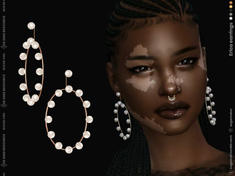 Erica Earrings 1 Erica Earrings Sims 4 CC