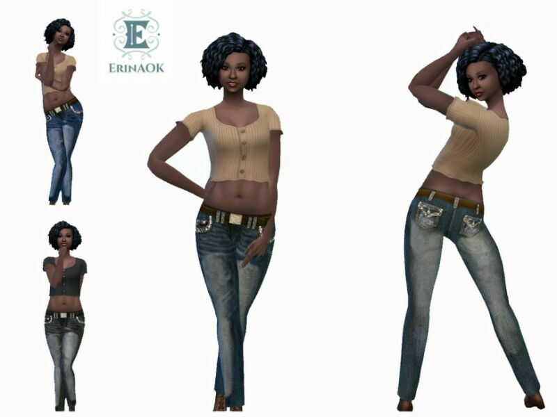 Erinaok Women’S Jeans 0111 By Erinaok 1 Erinaok Women’S Jeans 0111 By Erinaok Sims 4 CC