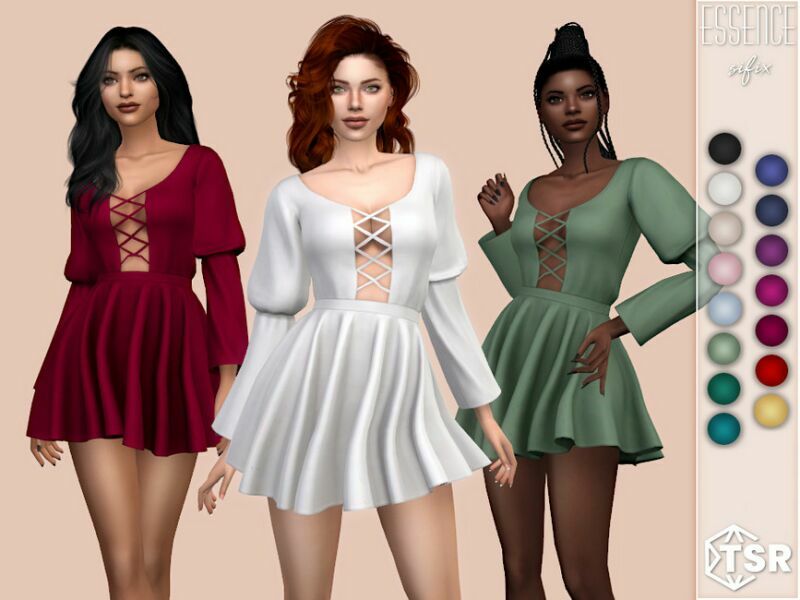 Essence Dress By Sifix 1 Essence Dress By Sifix Sims 4 CC