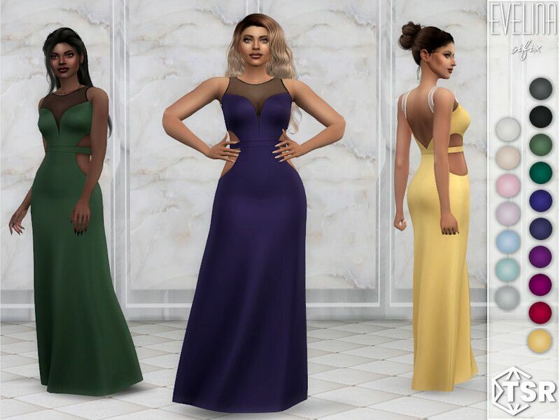 Evelina Dress By Sifix 1 Evelina Dress By Sifix Sims 4 CC