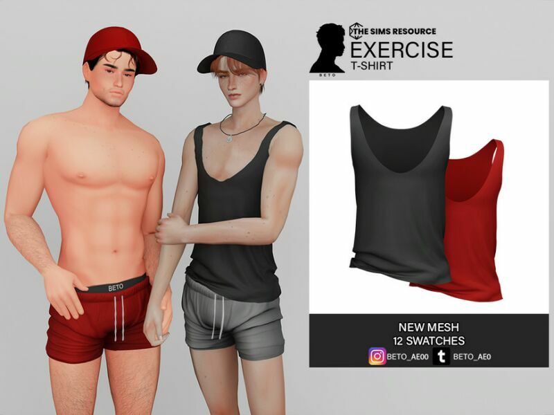 Exercise (T-Shirt) 1 Exercise (T-Shirt) Sims 4 CC