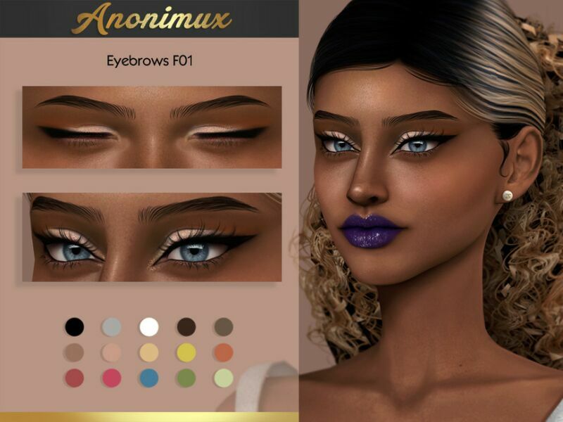 Eyebrows F01 1 Eyebrows F01 Sims 4 CC