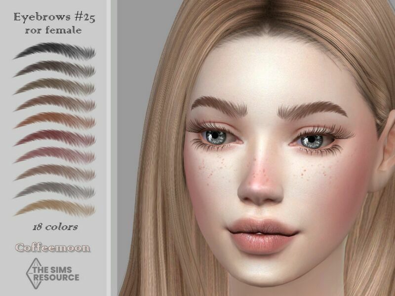 Eyebrows For Female N25 By Coffeemoon 1 Eyebrows For Female N25 By Coffeemoon Sims 4 CC