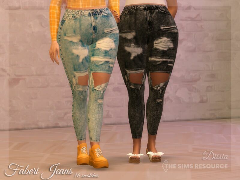 Faberi Jeans By Dissia 1 Faberi Jeans By Dissia Sims 4 CC