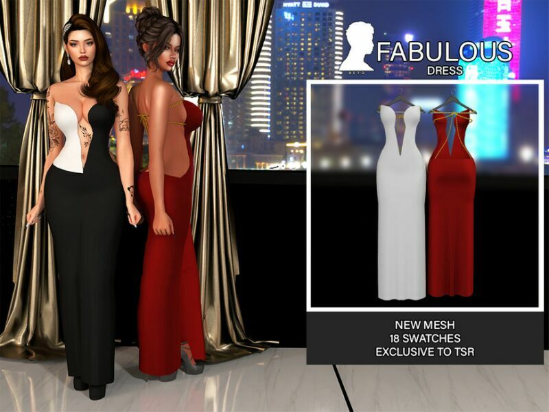 Fabulous (Dress) 1 Fabulous (Dress) Sims 4 CC