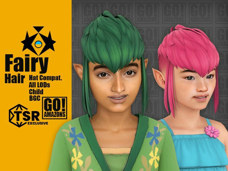 Fairy Hair 1 Fairy Hair Sims 4 CC