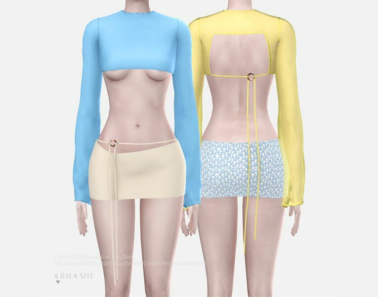 Fanci Club Beautiful In This Skirt&Pick ME Girl TOP By Charonlee 1 Fanci Club Beautiful In This Skirt&Pick ME Girl TOP By Charonlee Sims 4 CC