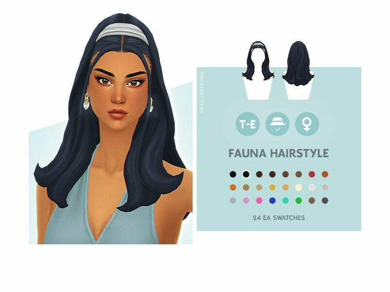 Fauna Hairstyle / Female 1 Fauna Hairstyle / Female Sims 4 CC
