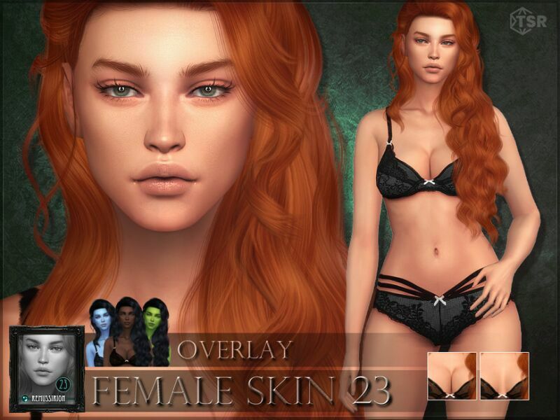 Female Skin 23 – Overlay By Remussirion 1 Female Skin 23 – Overlay By Remussirion Sims 4 CC
