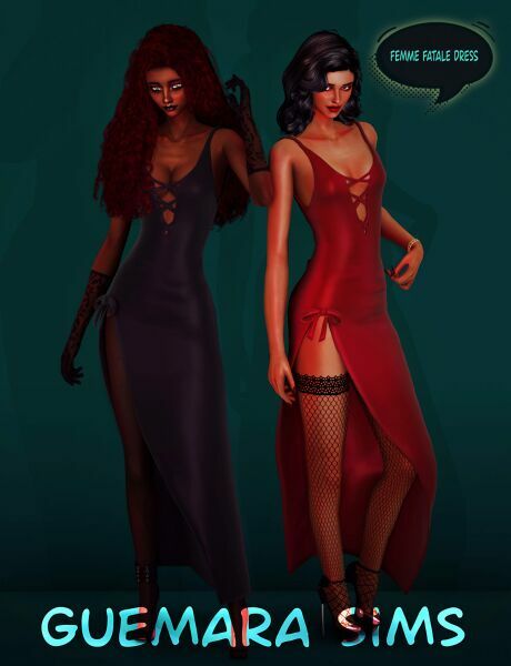 Femme Fatale Dress 1 Femme Fatale Dress Sims 4 CC