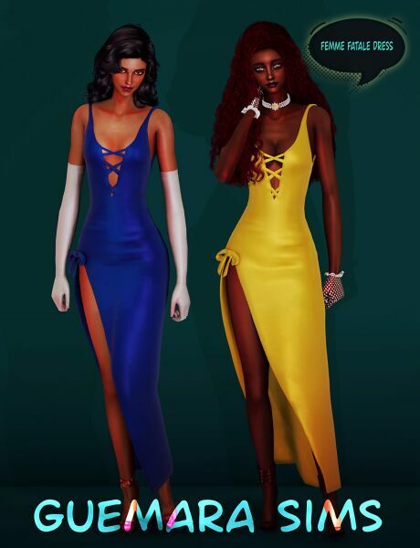 Femme Fatale Dress 2 sims 4 cc femme fatale dress 2