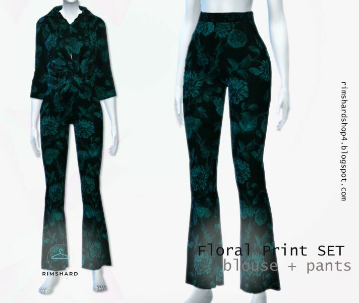 Floral Print SET By Rimshard 2 sims 4 cc floral print set by rimshard 2