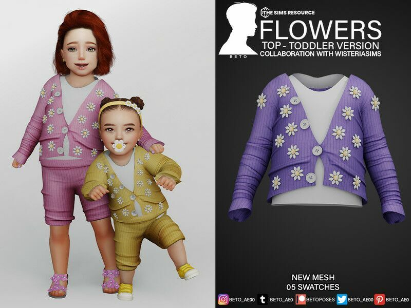 Flowers (TOP – Toddler Version) 1 Flowers (TOP – Toddler Version) Sims 4 CC