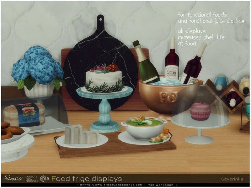 Food Frige Displays By Severinka_ 1 Food Frige Displays By Severinka_ Sims 4 CC