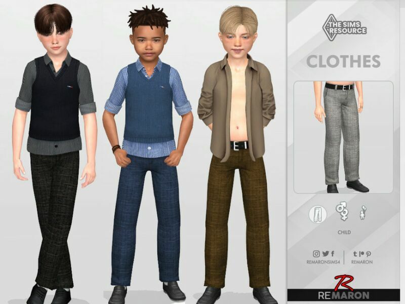Formal Pants 01 For Child By Remaron 1 Formal Pants 01 For Child By Remaron Sims 4 CC