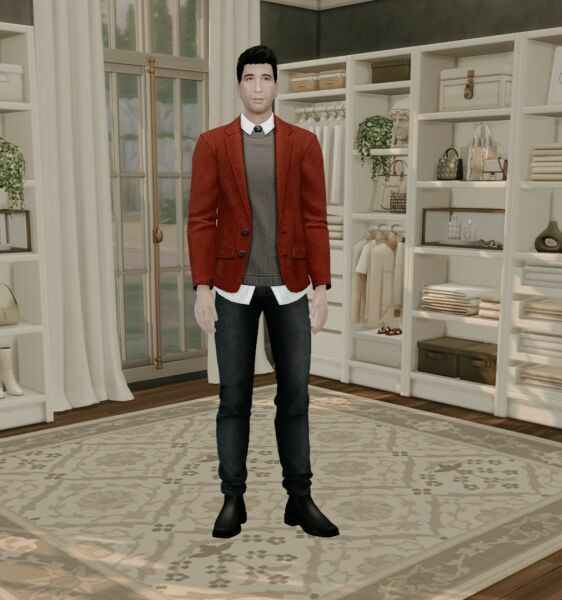 Friends Sitcom – Ross Geller 2 sims 4 cc friends sitcom ross geller 3