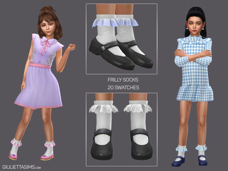 Frilly Socks For Kids By Giulietta 1 Frilly Socks For Kids By Giulietta Sims 4 CC