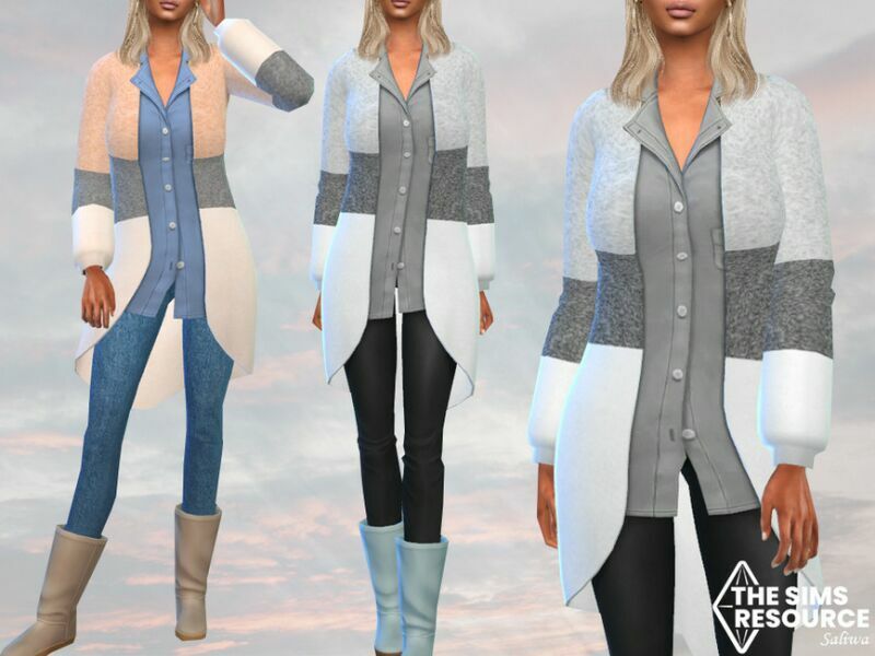 Full Body Cardigan Outfit By Saliwa 1 Full Body Cardigan Outfit By Saliwa Sims 4 CC