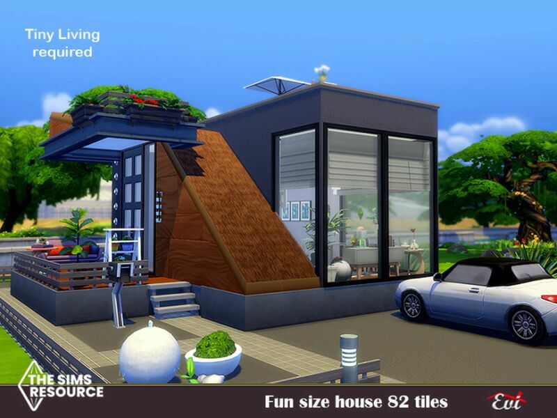 FUN Size House 82 Tiles_ NO CC By EVI 1 FUN Size House 82 Tiles_ NO CC By EVI Sims 4 CC