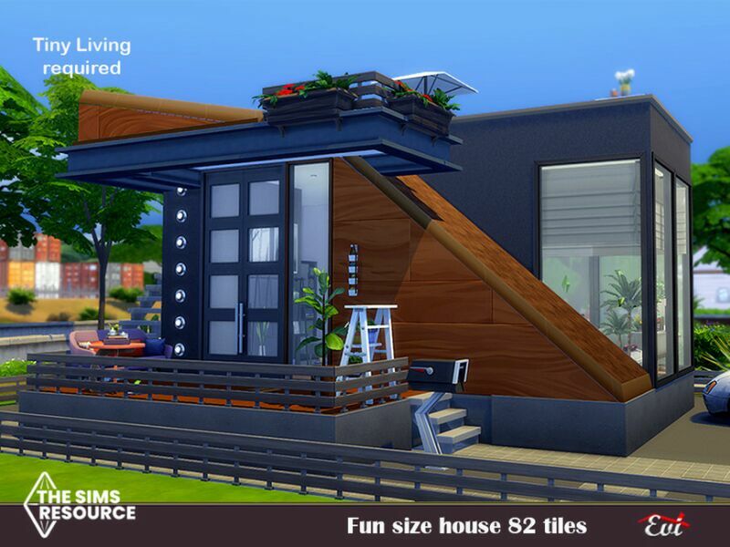 FUN Size House 82 Tiles_ NO CC By EVI 7 sims 4 cc fun size house 82 tiles no cc by evi 2