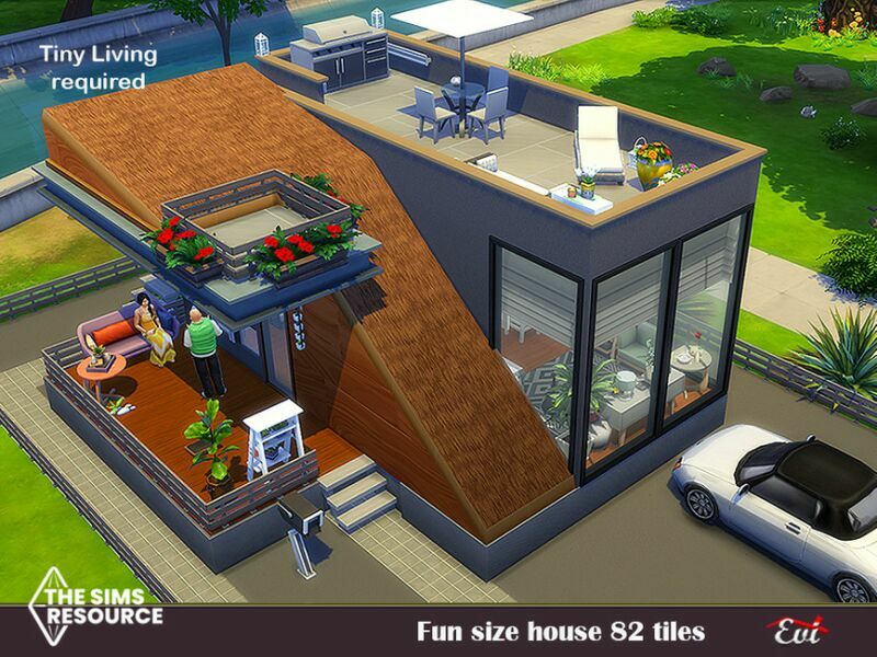 FUN Size House 82 Tiles_ NO CC By EVI 4 sims 4 cc fun size house 82 tiles no cc by evi 4