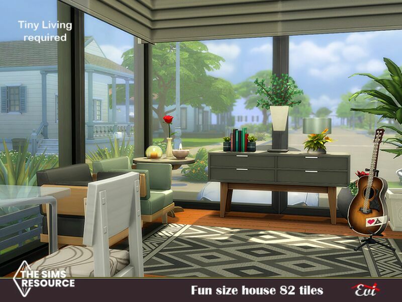 FUN Size House 82 Tiles_ NO CC By EVI 3 sims 4 cc fun size house 82 tiles no cc by evi 6