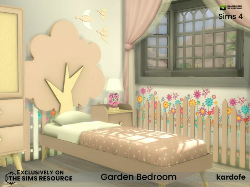 Garden Bedroom By Kardofe 1 Garden Bedroom By Kardofe Sims 4 CC