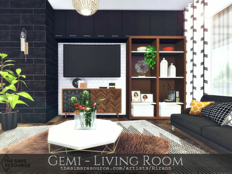 Gemi – Living Room – TSR CC Only By Rirann 4 sims 4 cc gemi living room tsr cc only by rirann 3
