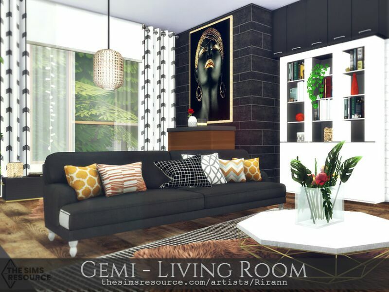 Gemi – Living Room – TSR CC Only By Rirann 3 sims 4 cc gemi living room tsr cc only by rirann 4