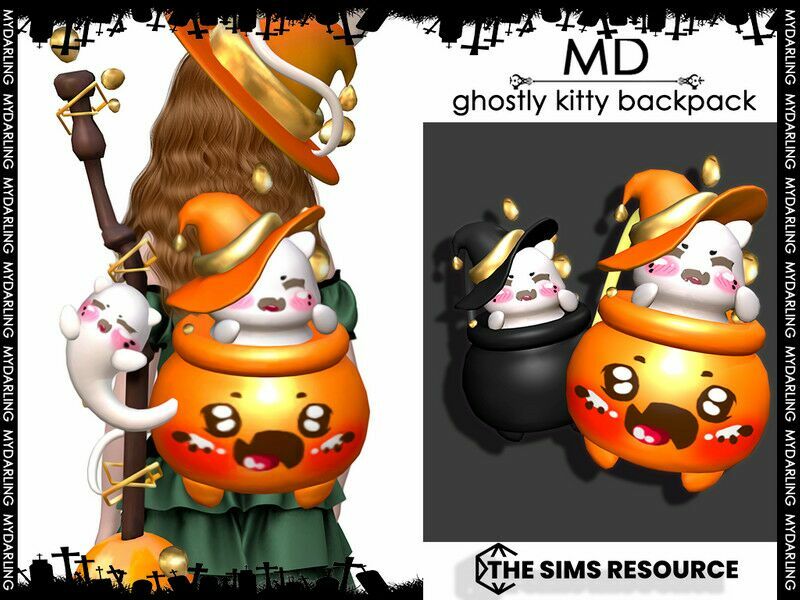 Ghostly Kitty Backpack Child By Mydarling20 1 Ghostly Kitty Backpack Child By Mydarling20 Sims 4 CC