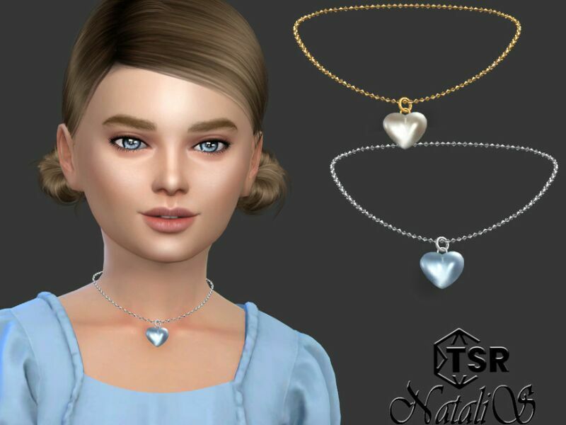 Glass Heart Pendant – Child By Natalis 1 Glass Heart Pendant – Child By Natalis Sims 4 CC