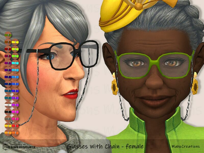 Glasses – Female By Mahocreations 1 Glasses – Female By Mahocreations Sims 4 CC